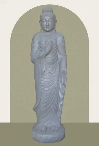 Product image of the product “Standing Buddha with Lotus Flower, ca. 180 cm H ”